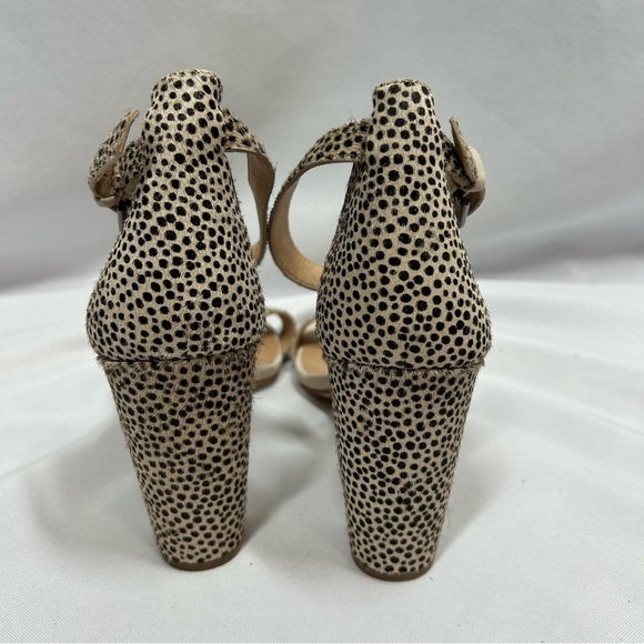 Madewell | Brooke Ankle Strap Sandal Heels Calf Hair Cheetah Women’s Size 9.5 - Picture 7 of 12